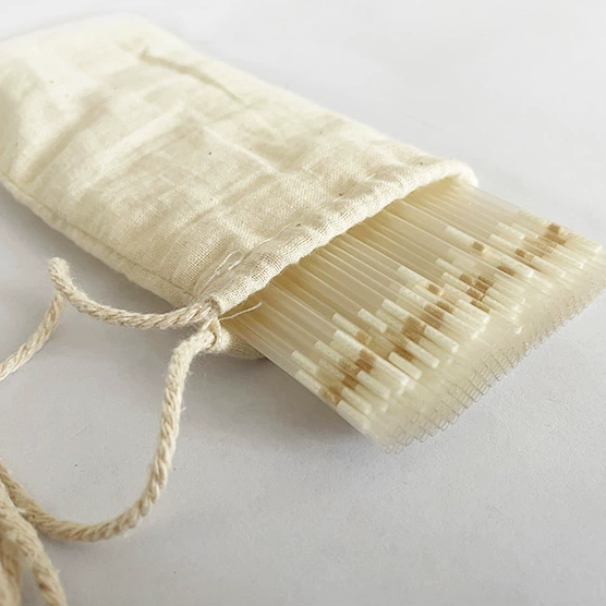 Cloth bag for storing semen straws