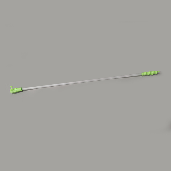 Big spiral catheter with big handle, total length of 58cms