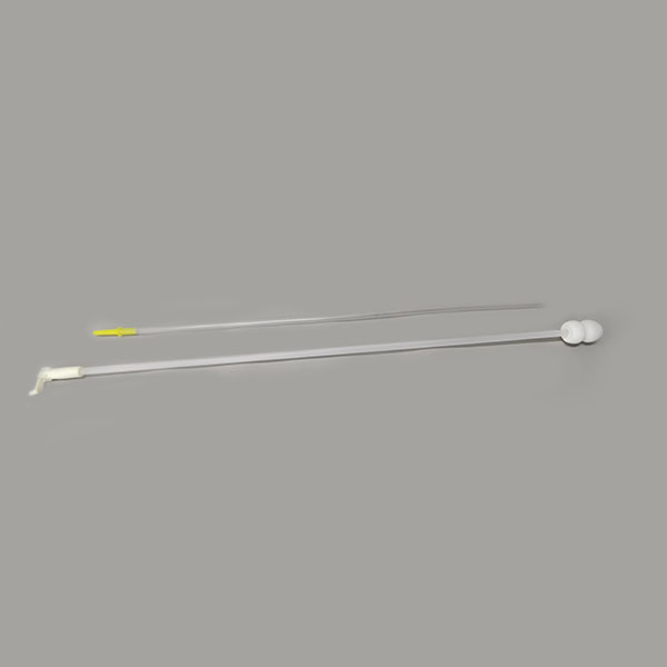 Conic foam catheter with handle + flexible extension
