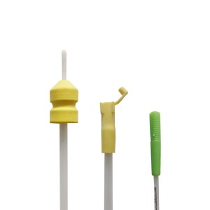 Foam catheter with handle + intra catheter with granduation