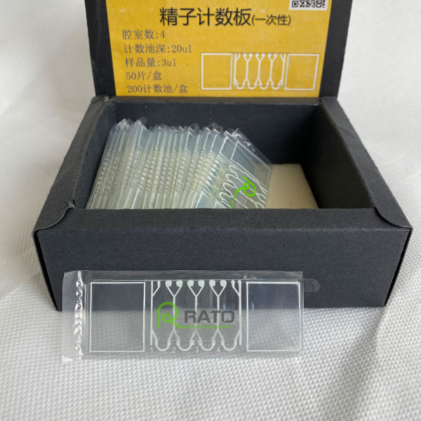 Disposable four-cavity slide