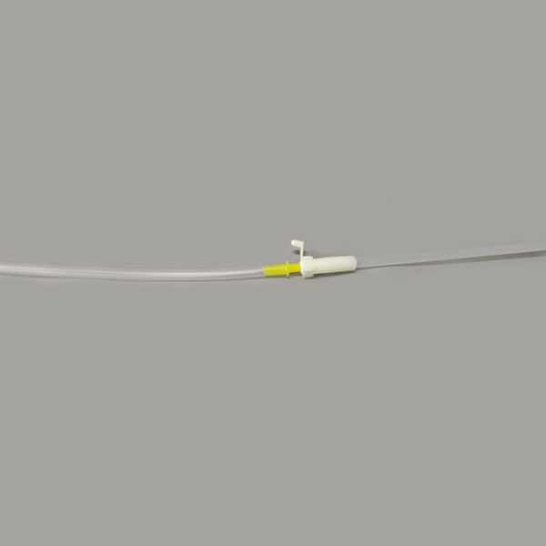 Conic foam catheter with handle + flexible extension