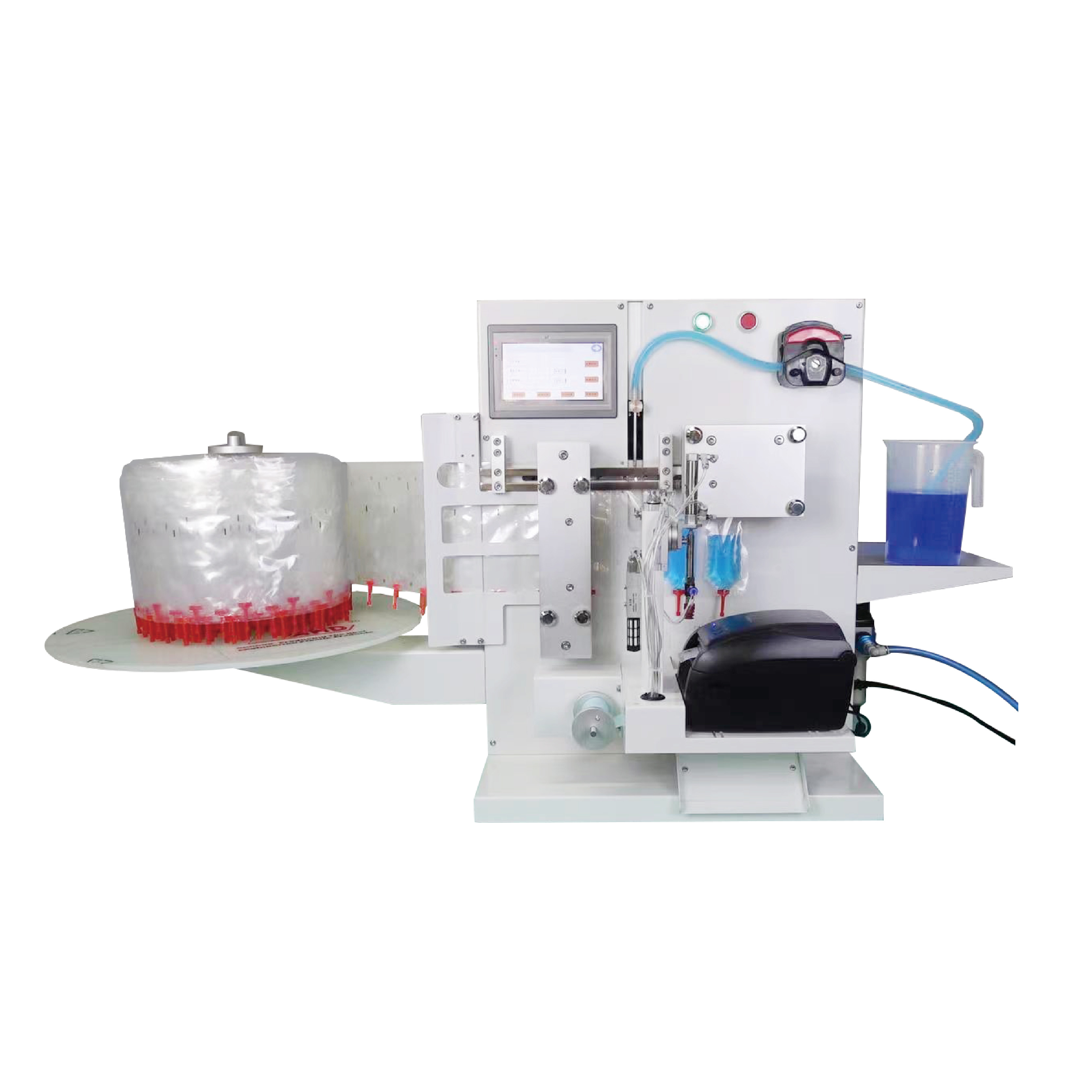 Super-100 full-automatic semen filling and sealing machine with labeling